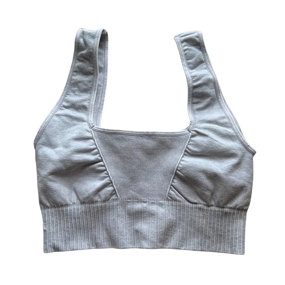 •SOLD• Free People Square Neck Good Karma Bra in Ice Grey Size M/L NEW - Picture 3 of 5